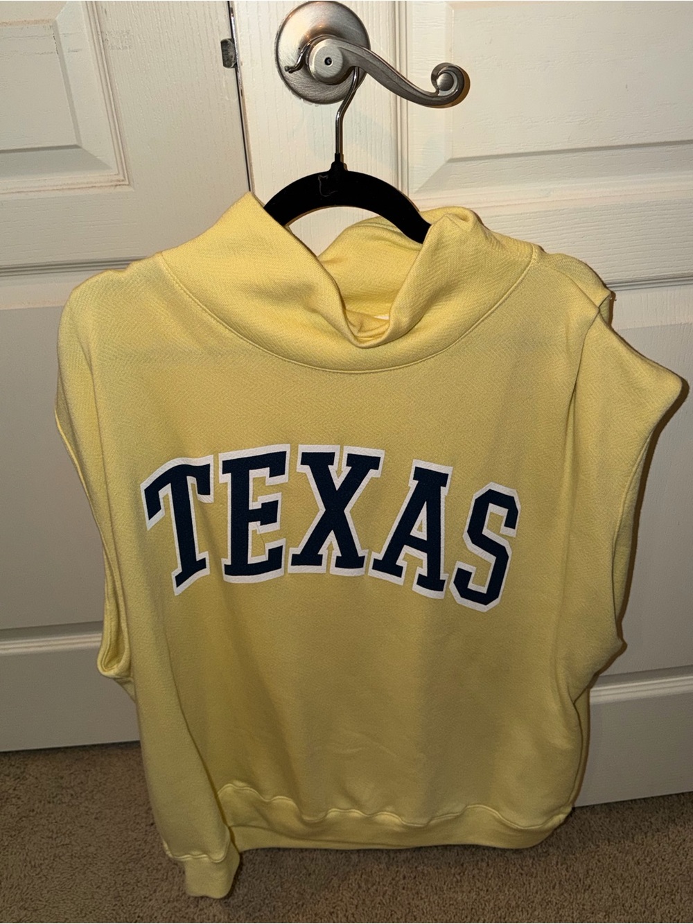 Bucketlist Yellow 'TEXAS' Sleeveless Mockneck